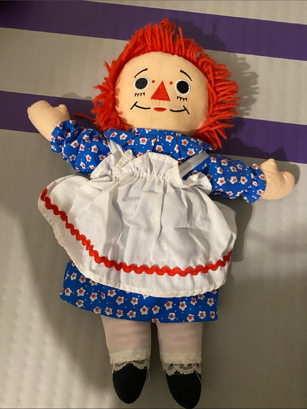 Raggedy Ann doll Blue with Red Hair - Classic Kids Toy